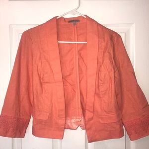 Blazer with lace detail on sleeve